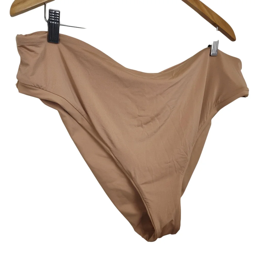 Skims Recycled Swim Mid Waist Bottom Womens 4X Ochre High Rise Bikini Briefs